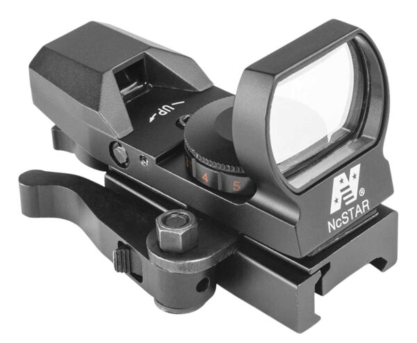 NcStar D4RGBQ Red & Green Reflex Sight with 4 Reticles  Black Anodized 1 x 0.95" x 1.34" Red/Green Multi Reticle — view 1