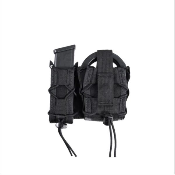HIGH SPEED GEAR LEO PLATFORM OPEN MOLLE OPEN TOP CUFF CASE WITH PISTOL TACO BLACK — view 1