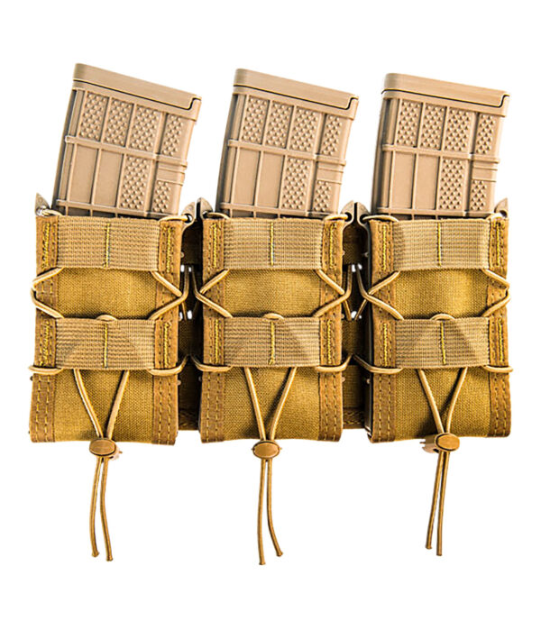 High Speed Gear 45TA00CB TACO Shingle Mag Pouch Triple Coyote Brown Nylon MOLLE Compatible w/ Rifle — view 1
