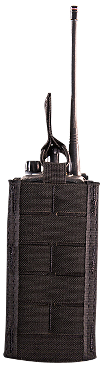 High Speed Gear 41RD00BK TACO Duty Radio Holder, Black Nylon with MOLLE Exterior & Bungee Pull Tongue, Fits MOLLE & 2" Belt — view 1
