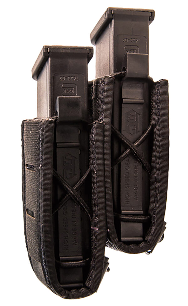 High Speed Gear 41PS02BK Taco Double Duty Staggered Black Nylon Laminate, Pistol — view 1