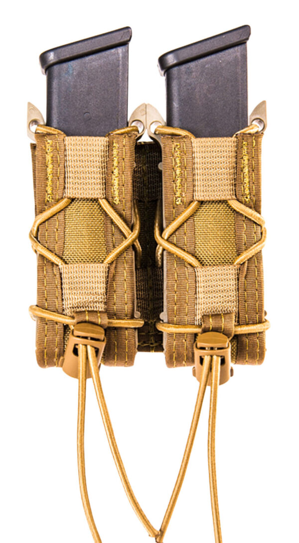 High Speed Gear 13PT12CB TACO Mag Pouch Double Coyote Brown Nylon Belt Compatible w/ Pistol — view 1