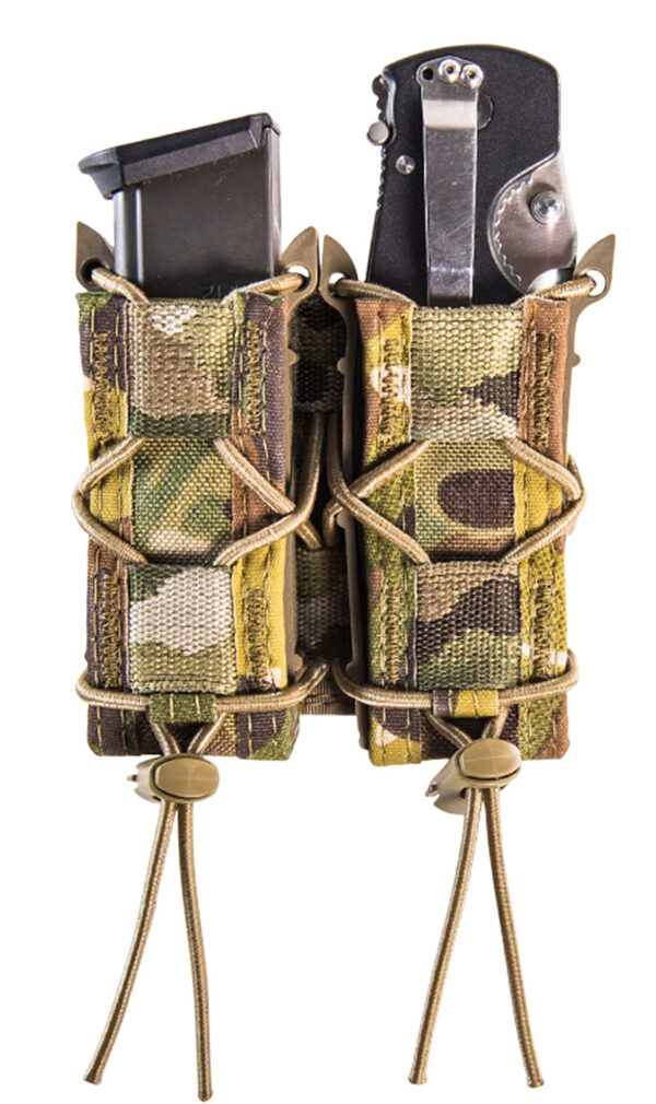 High Speed Gear 13PT12MC TACO Mag Pouch Double MultiCam Nylon Belt Compatible w/ Pistol — view 1