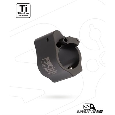 AR-15 SOLID TITANIUM ADJUSTABLE GAS BLOCK .875'' BLACK — view 1