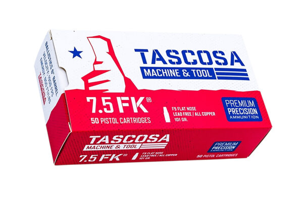 Tascosa Machine and Tool TMTAMMOF9   7.5FK 101gr Flat Nose 50 Per Box/12 Case — view 1