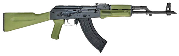 Riley Defense Inc RAK102G RAK  7.62x39mm 30+1 16.25" Black Nitride Threaded Barrel, Black Oxide Mil-Spec Receiver, Fixed Army Green Polymer, Stock OD Green Polymer Grip — view 1