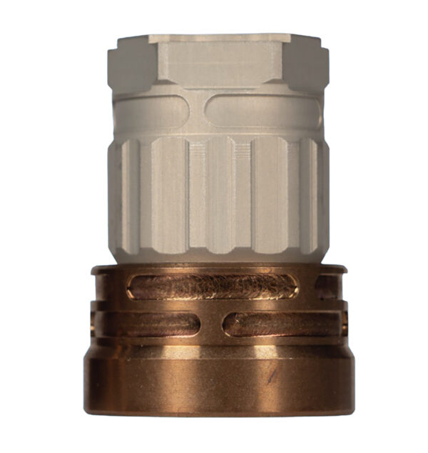 Q LLC ACCE9MOUNTTRILUGCLEAR Erect9r Three-Way Mount 9mm Aluminum/Stainless Steel Clear Hardcoat Anodized Tan — view 1