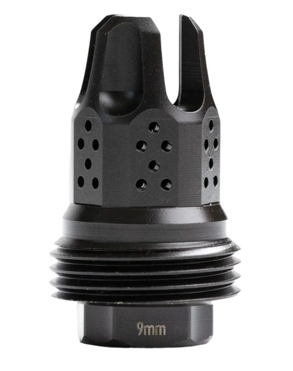 Jk Armament JKMDHDCF14 War Eagle Compensator/Flash Hider Black Nitride Stainless Steel 1/2"x28 Threads 9mm — view 1