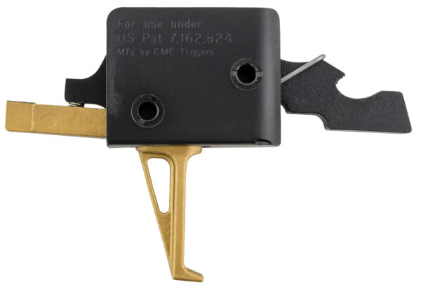CMC Triggers 91503GF Drop-In Gold Finger Single-Stage Flat Trigger w/ 3-3.50 lbs Draw Weight & Gold Finish — view 1