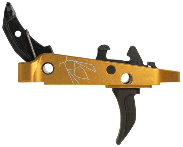 CMC Triggers 47507 Drop-In Yella Jacket Combat Trigger Group 2.0 Single-Stage Curve with 3.50 lbs Draw Weight, Black w/ Yellow Housing — view 1