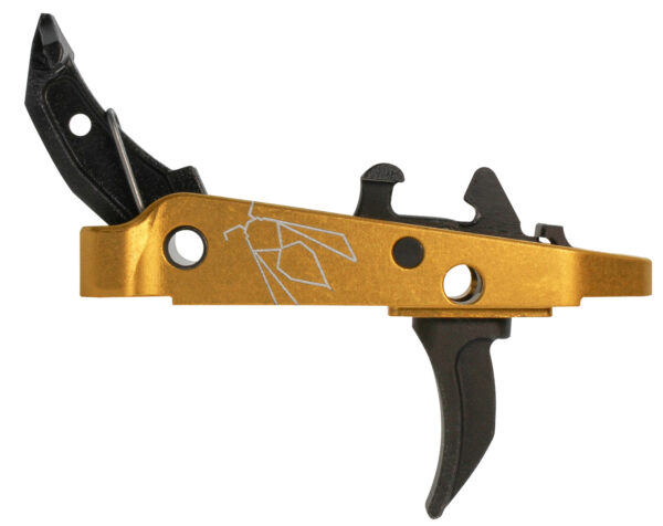 CMC Triggers 47407 Drop-In Yella Jacket Combat Trigger Group 2.0 Single-Stage Curve with 2.50 lbs Draw Weight, Black w/ Yellow Housing — view 1