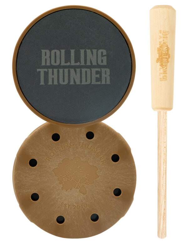 Rolling Thunder Game Call TCP-TDS Thunderdome Pot Calls & Strikers Attracts Turkey Species Hickory/Slate — view 1