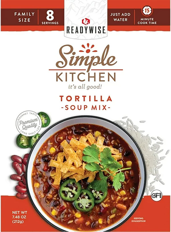 ReadyWise RWSK05063 Simple Kitchen Tortilla Soup 8 Servings Per Pouch, 6 Per Case — view 1