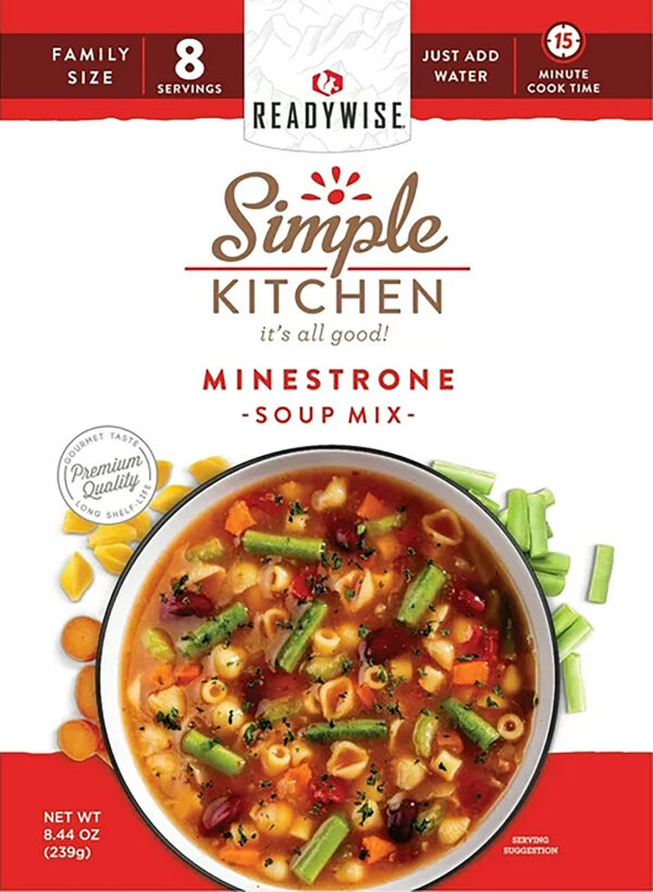 ReadyWise RWSK05065 Simple Kitchen Minestrone Soup 8 Servings Per Pouch, 6 Per Case — view 1