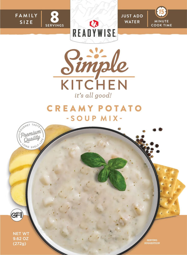 ReadyWise RWSK05066 Simple Kitchen Creamy Potato Soup 8 Servings Per Pouch, 6 Per Case — view 1