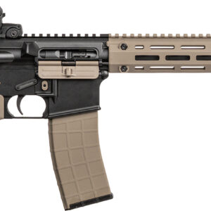 Tippmann Arms A101224 M4 LTE MSR 22 LR 25+1 16" Black Parkerized Threaded Barrel, Flat Dark Earth Aluminum Receiver w/Picatinny Rail, M-LOK Handguard, Black Adj CAR15 Polymer Stock, FDE Gen2 Grip, Rig