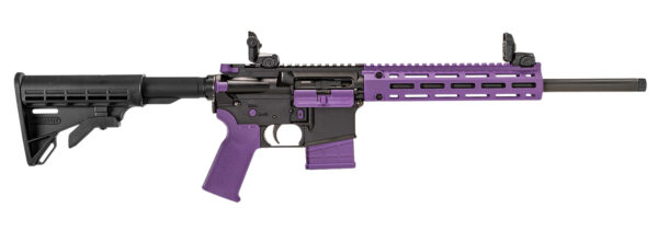 Tippmann Arms A101335 M4-22 LTE 22 LR 10+1 16" Black Parkerized Threaded Barrel, Matte Black Aluminum Receiver w/Picatinny Rail, Purple M-LOK Handguard. Composite Forend. Black Polymer Stock. Purple G — view 1