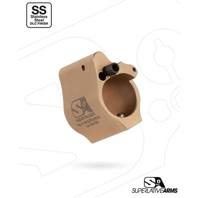 AR-15 SOLID SS ADJUSTABLE GAS BLOCK .936'' TAN — view 1