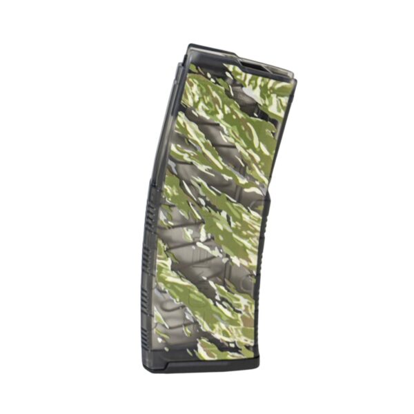 AMEND2 MOD C 5.56MM 30RD AR15 TRANSLUCENT SMOKE PRINTED TIGER STRIPE POLYMER MAGAZINE (50 PER CASE) — view 1