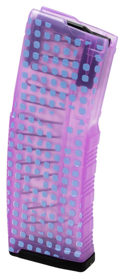 AMEND2 MOD-C 5.56MM 20RD AR15 W RED FOLLOWER TRANSLUCENT PINK DESERT NIGHT POLY MAG ( 50 PER CASE ) — view 1