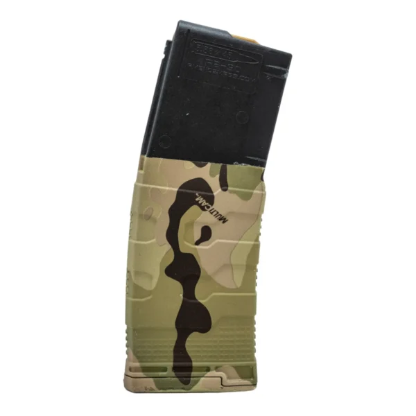 AMEND2 M3 5.56MM 20RD AR15 WITH RED FOLLOWER BLACK MULTICAM POLYMER MAGAZINE ( 50 PER CASE ) — view 1
