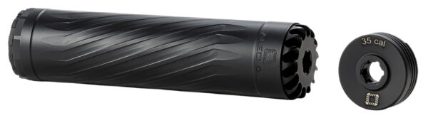 Anechoic X35B Anechox 35  35Cal/338Lapua/338/35Magnums Black Stainless Steel/Titanium 1 3/8"x24 w/ 1/2"x28 DTA — view 1