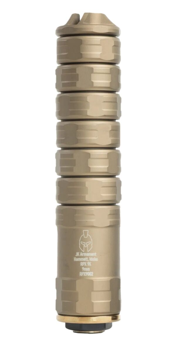 Jk Armament JK155RPX9KFDE RPX 155 9mm 1.55" Flat Dark Earth Aluminum/Titanium 1/2"x28 — view 1