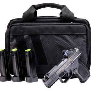 Rost Martin RM1CBLKOSP10CA(COMP)-P RM1C Comp Bundle *CA Compliant Compact Frame 9mm Luger 10+1 4" Compensated Barrel, Black Nitron Steel Integrated Compensator/Serrated w/Optic Slide, Black Polymer Fr