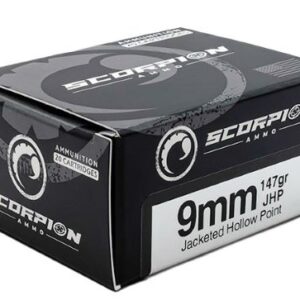SCORPION 9MM LUGER - 147GR JHP 20RD 10BX/CS
