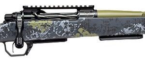 Horizon Firearms HRF-VE2-22CM-18R Venatic 2 22 Creedmoor 18" Sage Green Spiral Fluted Threaded Barrel, Black DLC Receiver w/Picatinny Rail, Arca Rail Forend, Artic Moss Iota EKO X Carbon Fiber Stock