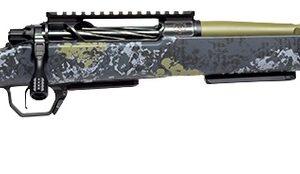 Horizon Firearms HRF-VE2-22CM-22R Venatic 2 22 Creedmoor 22" Sage Green Spiral Fluted Threaded Barrel, Black DLC Receiver w/Picatinny Rail, Arca Rail Forend, Artic Moss Iota EKO X Carbon Fiber Stock