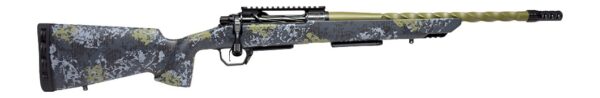 Horizon Firearms HRF-VE2-22CM-22R Venatic 2 22 Creedmoor 22" Sage Green Spiral Fluted Threaded Barrel, Black DLC Receiver w/Picatinny Rail, Arca Rail Forend, Artic Moss Iota EKO X Carbon Fiber Stock — view 1
