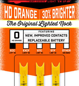 LUMENOK LIGHTED NOCK XBOW HD - ORANGE CRESCENT EASTON 3PK — view 3