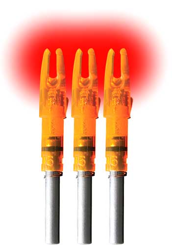 LUMENOK LIGHTED NOCK - GT-SERIES HD ORANGE 3PK — view 1