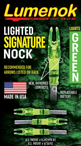 LUMENOK LIGHTED NOCK - SIGNATURE SERIES GREEN 3PK — view 1