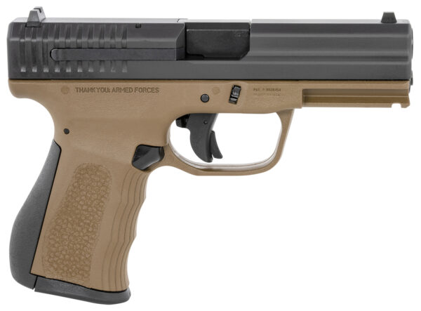 FMK G9C1G2BRTSS 9C1 G2 9mm Luger 14+1 4" Black Stainless Steel Barrel, Black Serrated Carbon Steel Slide, Burnt Bronze Polymer Frame w/Picatinny Rail, Black Backstrap Grip — view 1