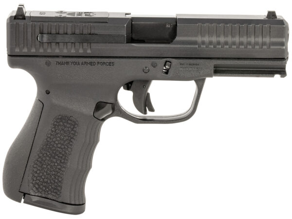 FMK FMKG49BSS G3  9mm Luger 14+1 4" Stainless Steel Barrel, Black Optic Cut/Serrated Carbon Steel Slide, Black Polymer Frame w/Picatinny Rail, Black Backstrap Grip — view 1