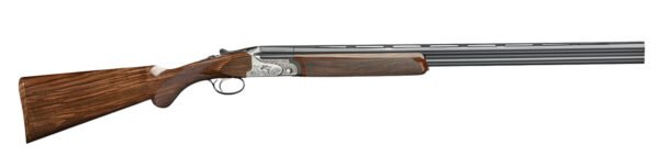 Rizzini USA 2203-1228 Aurum EVO 12 Gauge Break Open 3" 2rd 28" Black Over/Under Vent Rib Barrel, Coin Anodized Receiver Engraved w/Game Scene, Fixed Turkish Walnut Stock w/Prince of Whales Grip — view 1