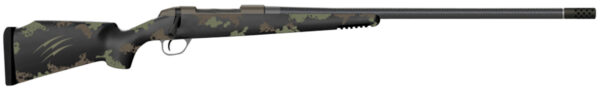 Fierce Firearms FCR300PRC24TF Carbon Rage  Full Size 300 PRC 3+1 24" Black C3 Carbon Fiber Barrel, Tungsten Gray Cerakote Stainless Steel Receiver, Forest Green Fixed Fierce Tech C3 Stock, Right Hand — view 1