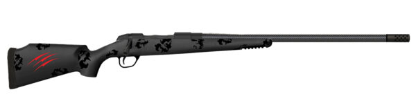 Fierce Firearms FCTRG65PRC24BBO CT Rage  6.5 PRC Caliber with 3+1 Capacity, 24" Carbon Fiber Barrel, Black Cerakote Metal Finish & Blackout Camo Fixed Fierce Tech C3 Stock, Right Hand (Full Size) — view 1