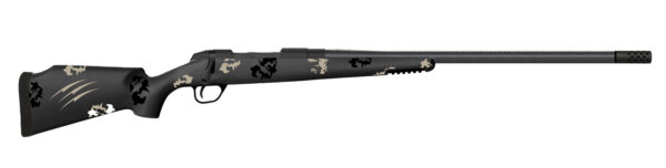 Fierce Firearms FCTRG65PRC22BBO CT Rage  6.5 PRC Caliber with 3+1 Capacity, 22" Carbon Fiber Barrel, Black Cerakote Metal Finish & Blackout Camo Fixed Fierce Tech C3 Stock, Right Hand (Full Size) — view 1