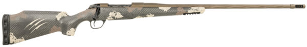 Fierce Firearms FRG7PRC24MM Twisted Rage  Full Size 7mm Rem 3+1 24" Midnight Bronze Cerakote Fluted Threaded Barrel & Receiver, Trophy Camo C3 Carbon Rage w/Pic Rail Carbon Fiber Stock — view 1