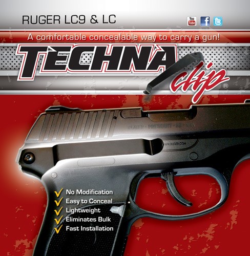 TECHNA CLIP HANDGUN RETENTION - CLIP RUGER LC9/LC380 RIGHT — view 1