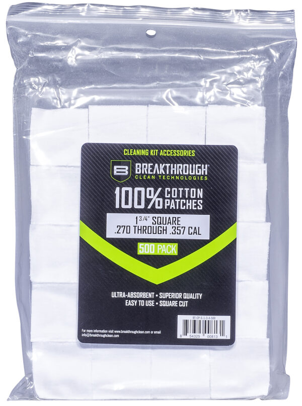 Breakthrough Clean BTCPS134500 Square Patches 270/357 Cal 1.75" 500 pieces — view 1