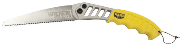 Wicked Tree Gear WTG007 Tough Utility  Folding Saw 7" High Carbon Steel Blade/Yellow Overmold Aluminum Handle — view 1