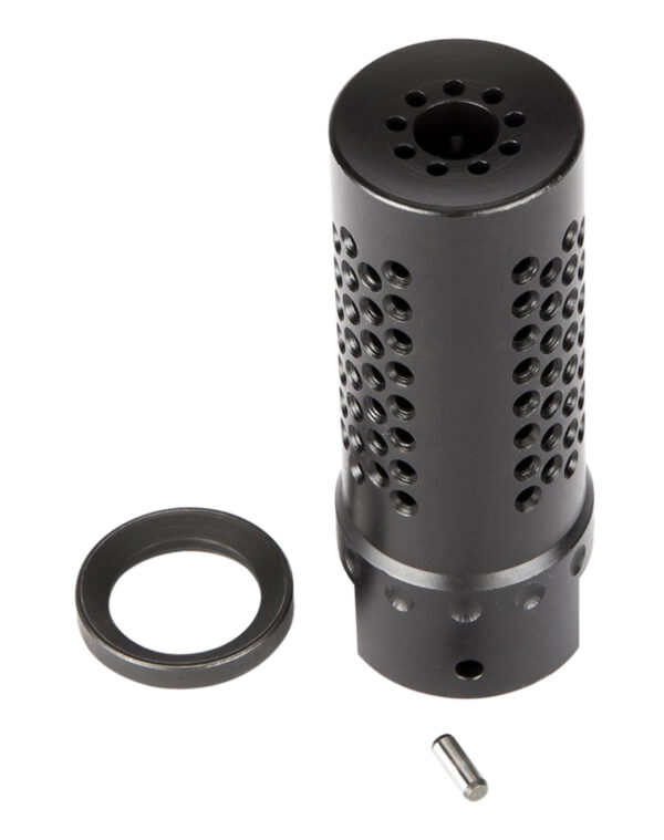 Spikes Tactical SBV1017 Dynacomp Extreme Muzzle Brake Black Nitride 416R Stainless Steel with 1/2"-28 tpi Threads & 2.25" OAL for 5.56x45mm NATO — view 1