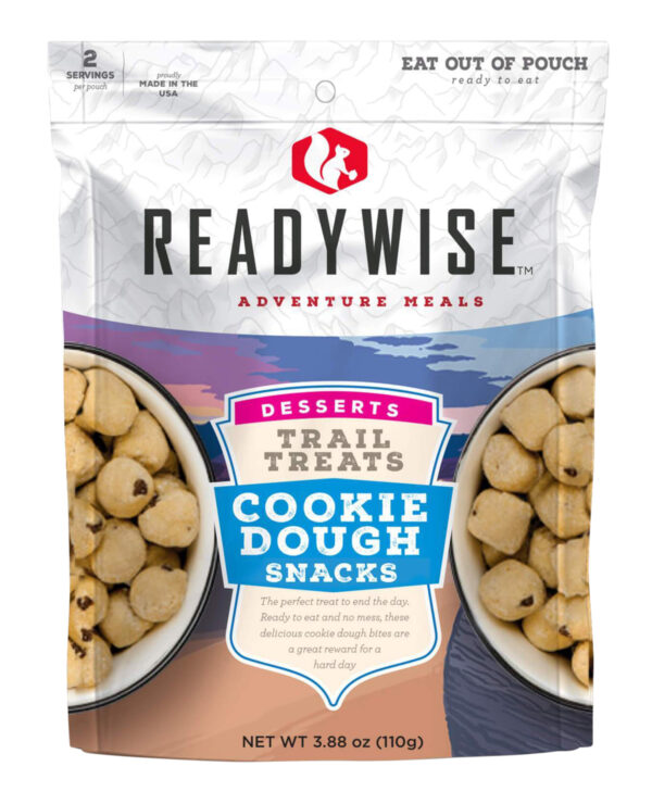 ReadyWise RW05013 Outdoor Food Kit Trail Treats Cookie Dough Snacks 2 Servings In A Resealable Pouch, 6 Per Case — view 1
