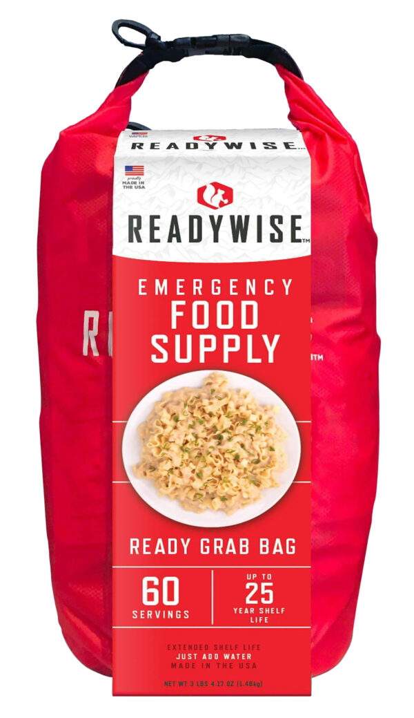 ReadyWise RW10641 7 Day Emergency Grab Bag  60 Servings, 10 Mylar Pouches, 13,920 Total Calories, About 60 Cups of Water Needed — view 1