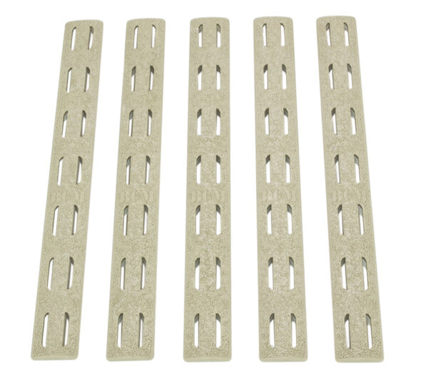 BCM KMRRPFDE5 KeyMod Rail Panel Kit  AR-15 Flat Dark Earth Polymer 5 Pack — view 1