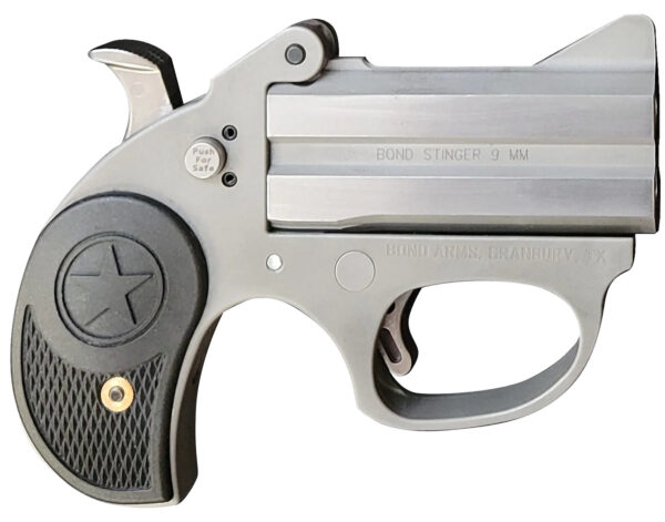 Bond Arms BASRS Stinger  38 Special 2 Shot 3" Rough Matte Stainless Steel Barrel & Frame, Black Rubber Grips — view 1